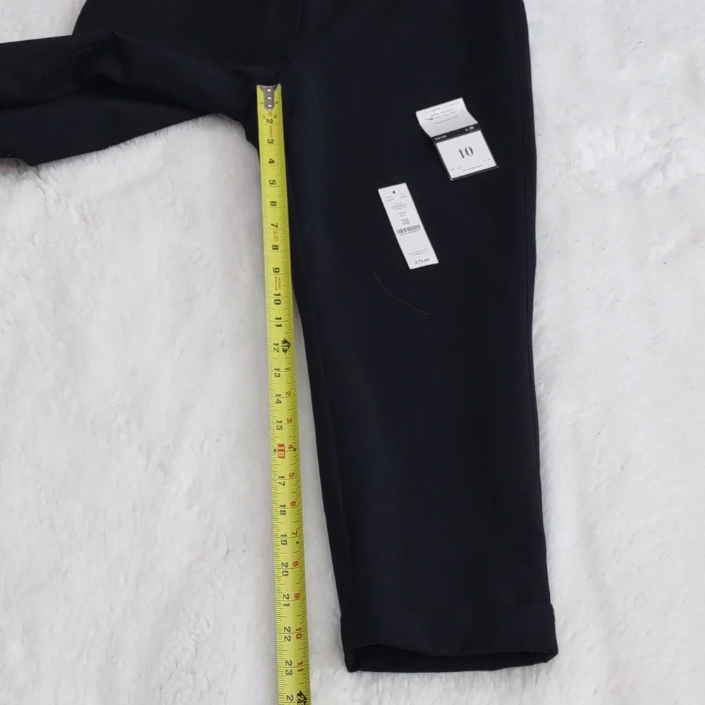 White House Black Market Black Slim Crop Pants, Size 10. - Picture 13 of 16